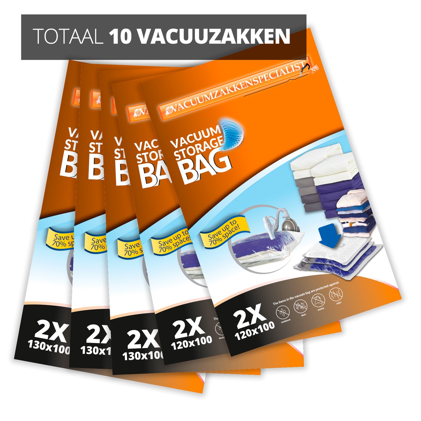 Pro Package Vacuum Bags for Garden Cushions [Set 10 Vacuum Bags]